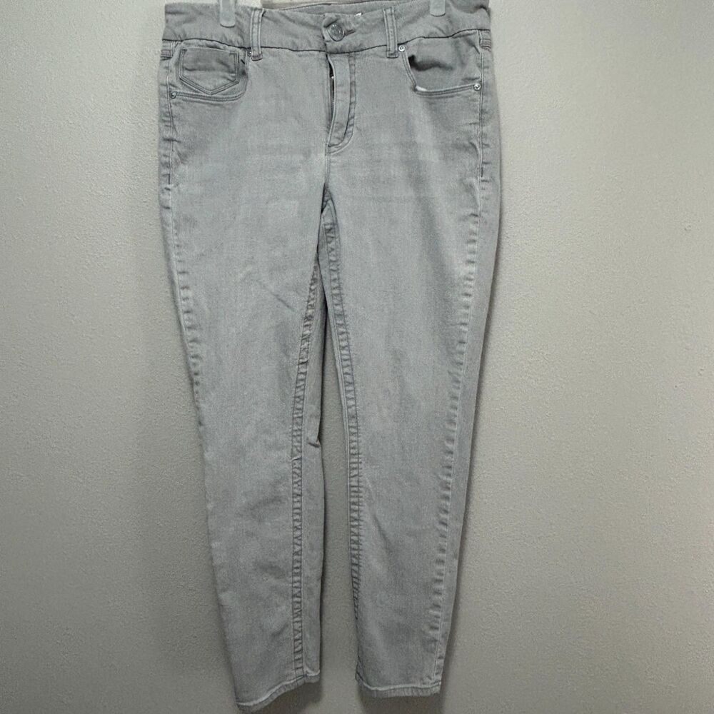 Seven7 Women's Size 10 Gray Mid Rise Skinny Jeans Cotton Lycra Blend